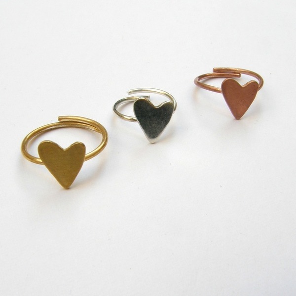 Δαχτυλίδι καρδούλα - μοντέρνο, επιχρυσωμένα, ασήμι 925, καρδιά, cute, δαχτυλίδι, χειροποίητα, minimal, βεράκια, αυξομειούμενα
