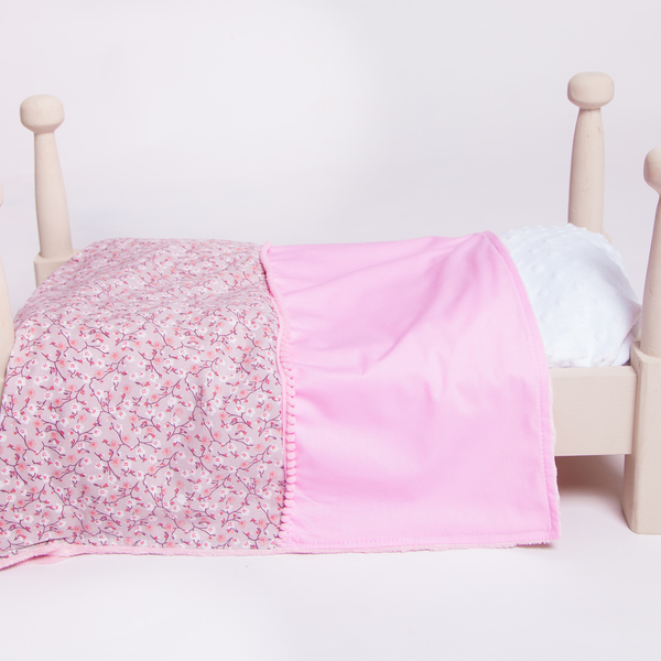 Βρεφικη κουβερτα για κοριτσι με μινκι και βαμβακερο υφασμα. Ροζ και λουλουδένις αποχρώσεις. Άνοιξη- καλοκαίρι! - βαμβάκι, κορίτσι, βρεφικά, κουβέρτες