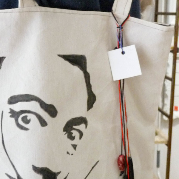 Τσάντα Νταλί - βαμβάκι, ζωγραφισμένα στο χέρι - 4