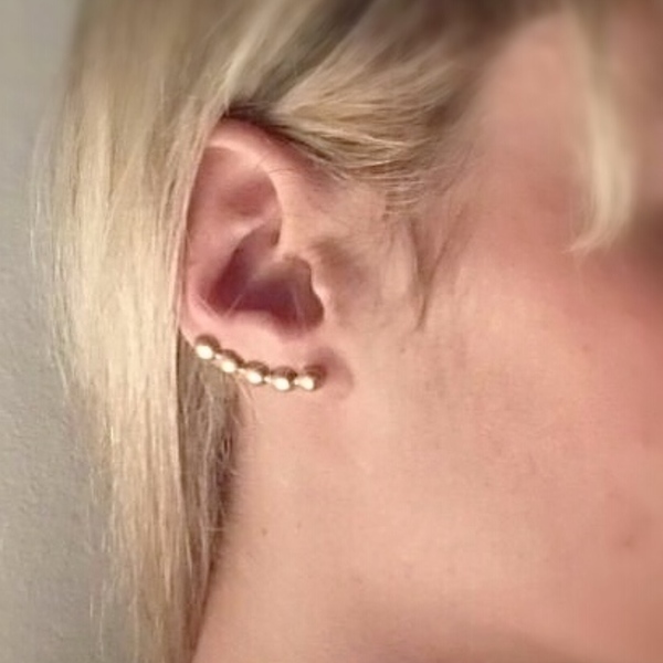 Smile Earrings - επιχρυσωμένα, ασήμι 925 - 2