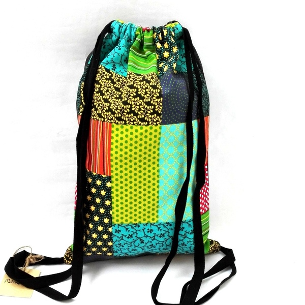 Handmade backpack - βαμβάκι, κορίτσι, σακίδια πλάτης, χειροποίητα, must αξεσουάρ, βαμβακερές κορδέλες