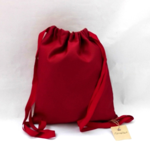 Handmade backpack - βαμβάκι, σακίδια πλάτης, χειροποίητα, must αξεσουάρ, βαμβακερές κορδέλες - 2