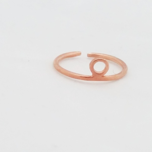 ροζ επιχρυσωμένο ασημένιο δαχτυλίδι κύκλος - επιχρυσωμένα, ασήμι 925, κύκλος, δαχτυλίδι, γεωμετρικά σχέδια