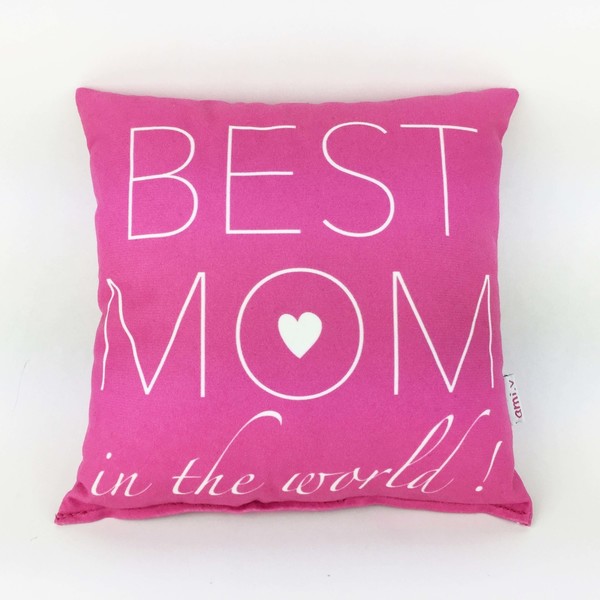 Aρωματικό Μαξιλάρι - Best mom in the world - ύφασμα, διακοσμητικό, καρδιά, δώρο, διακόσμηση, μαμά, είδη διακόσμησης, είδη δώρου, μαξιλάρια