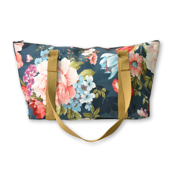 Τσάντα ώμου Blossom Green - ύφασμα, γυναικεία, ώμου, τσάντα, μεγάλες, φλοράλ