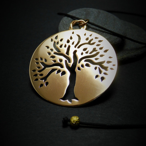 " Gold Tree of Life " - Χειροποίητο επάργυρο-επίχρυσο μενταγιόν με ένα υπέροχο δέντρο! - chic, βραδυνά, fashion, vintage, κλασσικό, design, ιδιαίτερο, μοναδικό, μοντέρνο, γυναικεία, ορείχαλκος, sexy, επάργυρα, επάργυρα, donkey, κολιέ, κορδόνια, κορδόνια, χειροποίητα, φύλλο, romantic, μακριά, γυναίκα, boho, ethnic, επιχρυσωμένο στοιχείο, αυξομειούμενα, μενταγιόν - 2