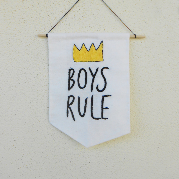 Banner Boys Rule - διακοσμητικό, αγόρι, επιτοίχιο, τοίχου, κρεμαστά, για παιδιά
