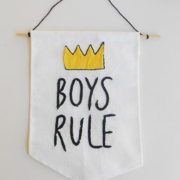Banner Boys Rule - διακοσμητικό, αγόρι, επιτοίχιο, τοίχου, κρεμαστά, για παιδιά - 2