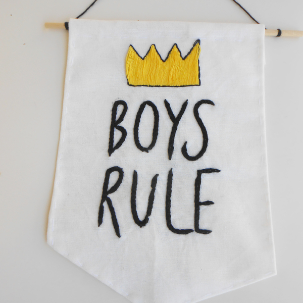 Banner Boys Rule - διακοσμητικό, αγόρι, επιτοίχιο, τοίχου, κρεμαστά, για παιδιά - 3