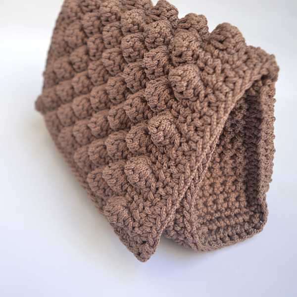 Τσάντα crochet φάκελος - ύφασμα, handmade, βραδυνά, clutch, crochet, τσάντα, χειροποίητα, πλεκτές τσάντες