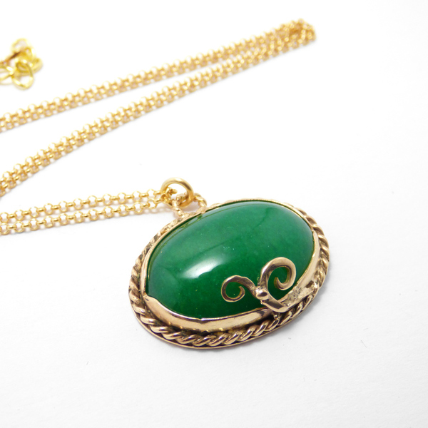" Magic Jade Dragon " - Χειροποίητο επάργυρο μενταγιόν με πράσινο Ιαδεΐτη! - ημιπολύτιμες πέτρες, ημιπολύτιμες πέτρες, αλυσίδες, αλυσίδες, chic, βραδυνά, fashion, vintage, κλασσικό, design, ιδιαίτερο, μοναδικό, μοντέρνο, επιχρυσωμένα, επιχρυσωμένα, ορείχαλκος, sexy, ανοιξιάτικο, donkey, κολιέ, χειροποίητα, romantic, απαραίτητα καλοκαιρινά αξεσουάρ, κλασσικά, unisex, unique, boho, ethnic, κρεμαστά, αυξομειούμενα