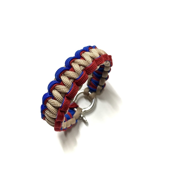 Twisted Cobra Blue/Red/Bez - μακραμέ, κορδόνια, unisex, σταθερά