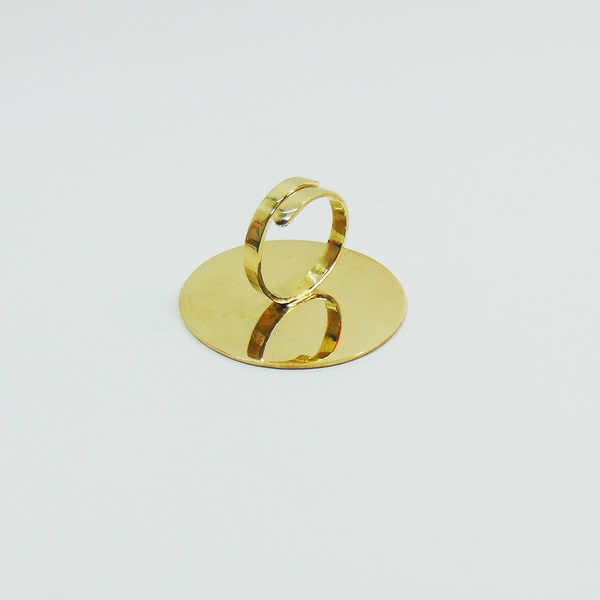 Ορειχάλκινο στρόγγυλο δαχτυλίδι - statement, handmade, ιδιαίτερο, ορείχαλκος, δαχτυλίδι, χειροποίητα, unique - 2
