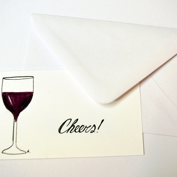 10 cartes-visites wine glass. - design, χαρτί, δώρο, χειροποίητα