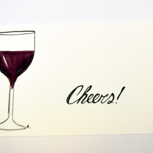 10 cartes-visites wine glass. - design, χαρτί, δώρο, χειροποίητα - 2