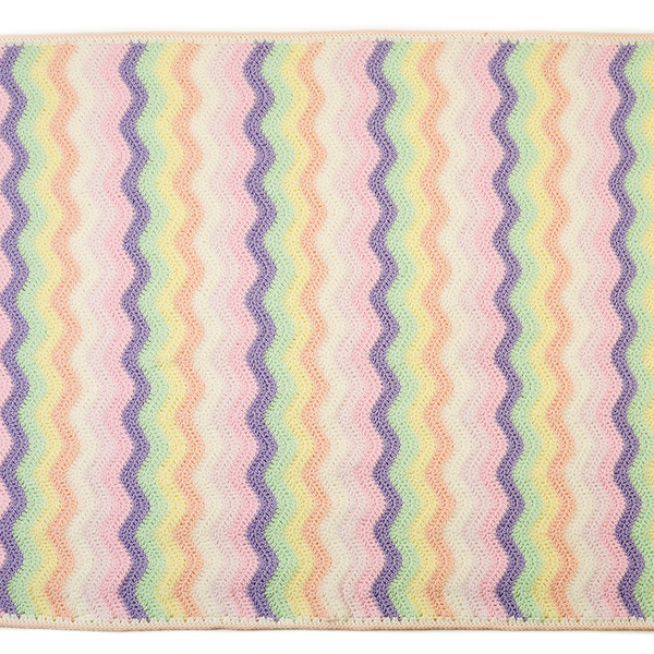 Πλεκτή κουβερτούλα για μωρά rainbow waves - vintage, πλεκτό, κορίτσι, δώρο, crochet, δώρα για βάπτιση, δωμάτιο, romantic, βρεφικά, κουβέρτες - 2