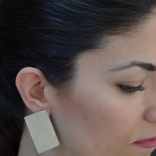 ''Rectangle'' earrings / Γεωμετρικά σκουλαρίκια - μοναδικό, μοντέρνο, γυναικεία, ασήμι 925, αλπακάς, σκουλαρίκια, γεωμετρικά σχέδια, χειροποίητα, δώρα - 3
