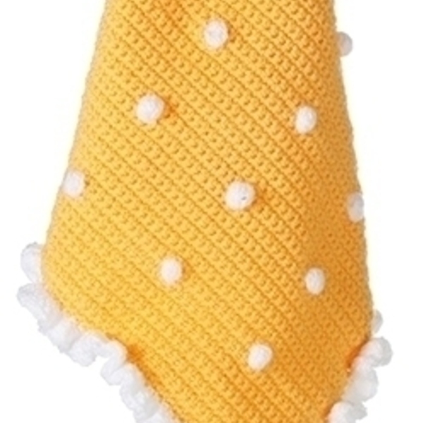 Πλεκτή κουβέρτα αγκαλίτσα με λαγουδάκι-Huggie rabbit in yellow - πλεκτό, πολυεστέρας, κορίτσι, αγόρι, δώρο, crochet, δώρα για βάπτιση, βρεφικά, κουβέρτες - 3