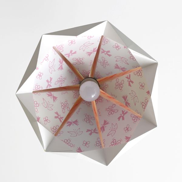 'Αμεσα διαθέσιμο χάρτινο μεταξοτυπημένο καπέλο λάμπας origami - χαρτί, πεταλούδες, για παιδιά - 2