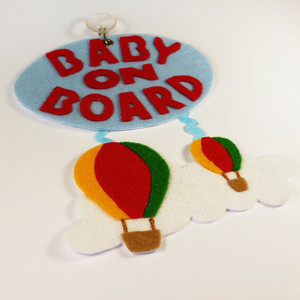 'Baby on Board' σήμα αυτοκινήτου αερόστατο - χειροποίητα, παιδί, αυτοκίνητα