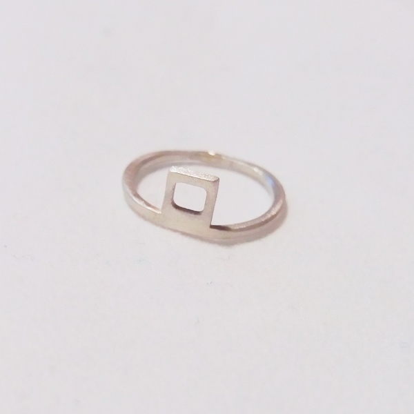 δαχτυλίδι middle ring ασημένιο 925 τετράγωνο - καλοκαιρινό, ασήμι 925, δαχτυλίδι, γεωμετρικά σχέδια, must, ασημένια