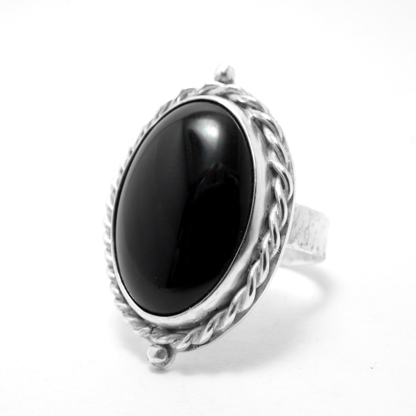 " Magic Black Onyx " - Χειροποίητο επάργυρο δαχτυλίδι με Μαύρο Όνυχα! - ημιπολύτιμες πέτρες, ημιπολύτιμες πέτρες, chic, handmade, βραδυνά, fashion, vintage, κλασσικό, design, ιδιαίτερο, μοναδικό, μοντέρνο, γυναικεία, καλοκαίρι, sexy, ανοιξιάτικο, σύρμα, επάργυρα, επάργυρα, όνυχας, donkey, δαχτυλίδι, δαχτυλίδια, χειροποίητα, δώρα, romantic, απαραίτητα καλοκαιρινά αξεσουάρ, must αξεσουάρ, κλασσικά, γυναίκα, unisex, unique, boho, ethnic, αυξομειούμενα