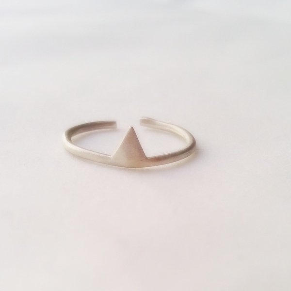 δαχτυλίδι αυξομειούμενο ασημένιο 925 τρίγωνο - καλοκαιρινό, γυναικεία, ασήμι 925, δαχτυλίδι, γεωμετρικά σχέδια, all day, casual