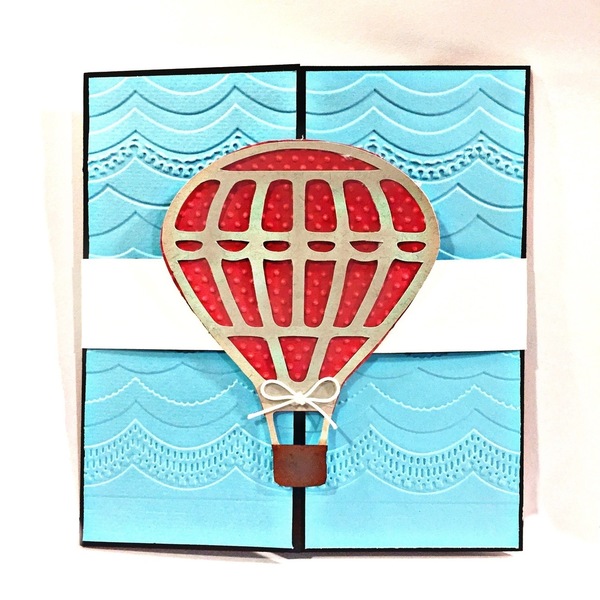 Προσκλητήριο αερόστατο - χαρτί, αερόστατο, βάπτιση, βάπτισης