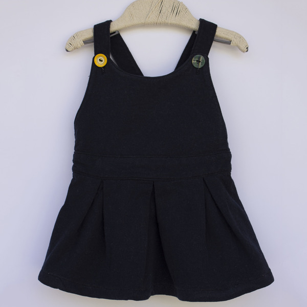 Σαλοπέτα V μπλέ σκούρο με φιόγγο - βαμβάκι, κορίτσι, 0-3 μηνών, παιδικά ρούχα, 1-2 ετών