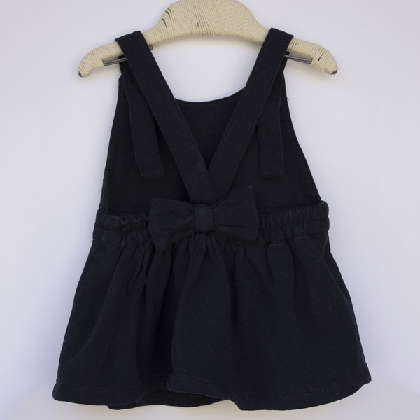 Σαλοπέτα V μπλέ σκούρο με φιόγγο - βαμβάκι, κορίτσι, 0-3 μηνών, παιδικά ρούχα, 1-2 ετών - 2