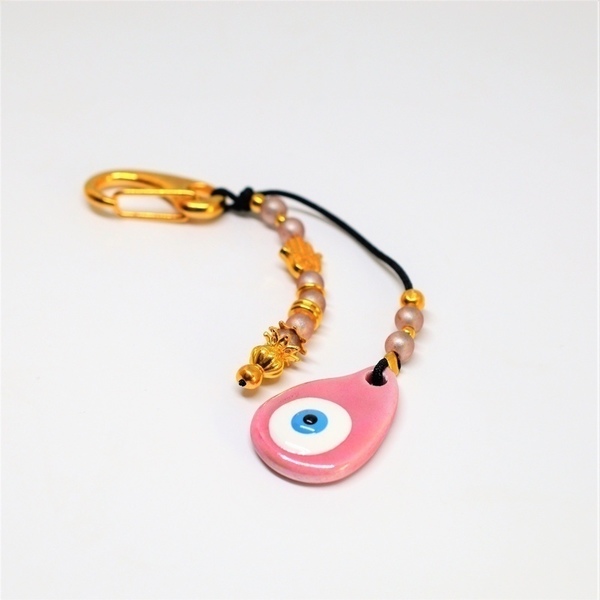 Μπρελόκ charm Ceramic Eye Pink / White MP926