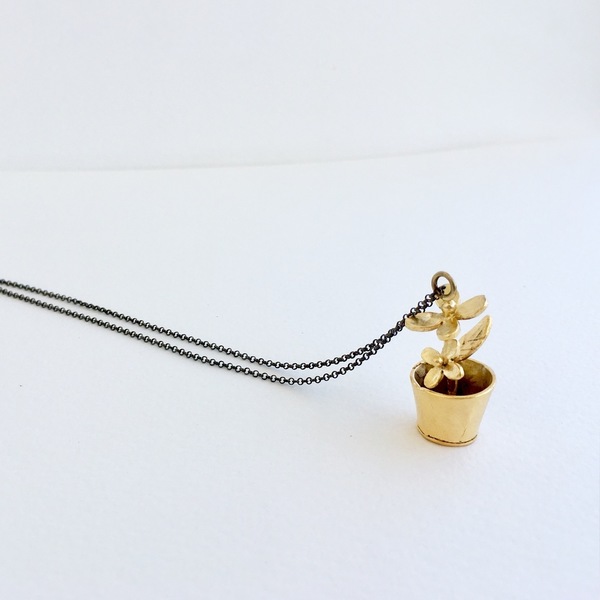 the "blossom" pendant - επιχρυσωμένα, ορείχαλκος, κασπώ, μινιατούρες φιγούρες