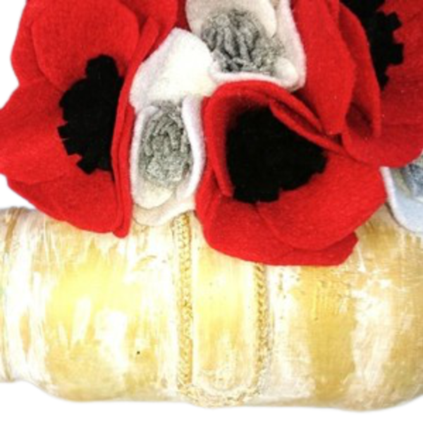Μπουκετο "Λουλούδια του Αγρου" - διακοσμητικό, γυαλί, ανοιξιάτικο, στεφάνια, λουλούδια, χειροποίητα, διακοσμητικά - 3