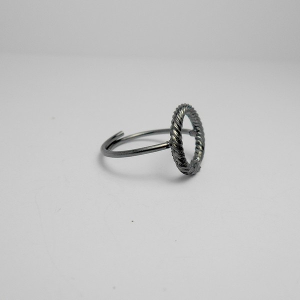Μικρό Στριφογυριστό ασημένιο δαχτυλίδι - επιχρυσωμένα, ασήμι 925, δαχτυλίδι, minimal, must αξεσουάρ, ασημένια, διακριτικό, επιπλατινωμένα - 2