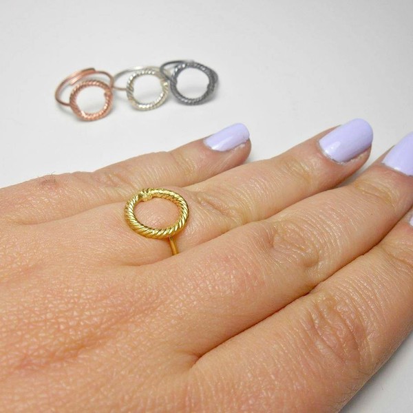 Μικρό Στριφογυριστό ασημένιο δαχτυλίδι - επιχρυσωμένα, ασήμι 925, δαχτυλίδι, minimal, must αξεσουάρ, ασημένια, διακριτικό, επιπλατινωμένα - 5