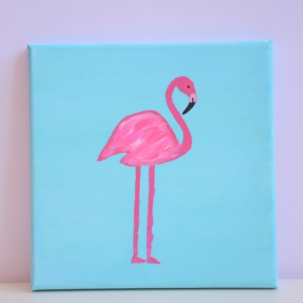 Καδράκι Φλαμίνγκο - διακοσμητικό, πίνακες & κάδρα, δωμάτιο, flamingos, παιδικά κάδρα