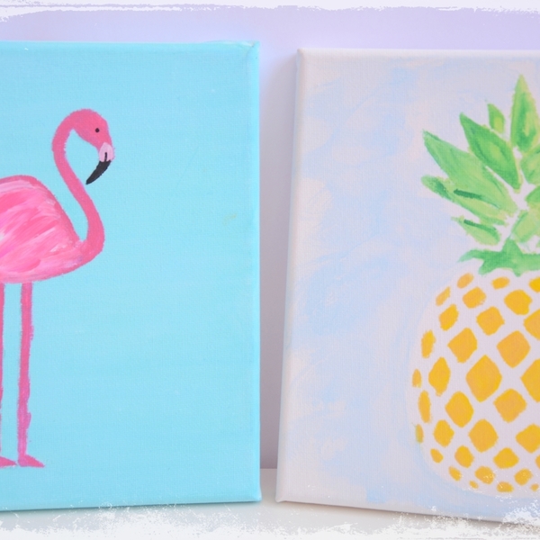 Καδράκι Φλαμίνγκο - διακοσμητικό, πίνακες & κάδρα, δωμάτιο, flamingos, παιδικά κάδρα - 3