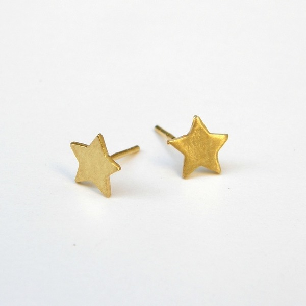 Tiny stars - chic, επιχρυσωμένα, ασήμι 925, ανοιξιάτικο, αστέρι, cute, σκουλαρίκια, romantic, απαραίτητα καλοκαιρινά αξεσουάρ