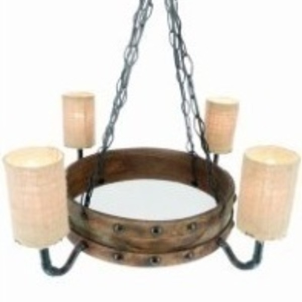 Loft chandelier - handmade, ξύλο, design, μοναδικό, χαλκός, μέταλλο, χειροποίητα, κρεμαστά - 3