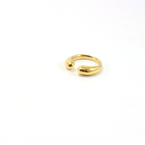 Almost circle - Επιχρυσωμένο - chic, ιδιαίτερο, μοντέρνο, γυναικεία, επιχρυσωμένα, επιχρυσωμένα, ασήμι 925, δαχτυλίδι, minimal, ασημένια, βεράκια, μικρά, boho
