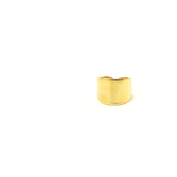 Flat Ring - Επίχρυσο - chic, μοντέρνο, γυναικεία, chevalier, επιχρυσωμένα, επιχρυσωμένα, ασήμι 925, δαχτυλίδι, minimal, boho, μεγάλα, αυξομειούμενα - 4