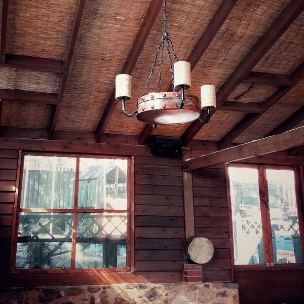 Loft chandelier - handmade, ξύλο, design, μοναδικό, χαλκός, μέταλλο, χειροποίητα, κρεμαστά - 4