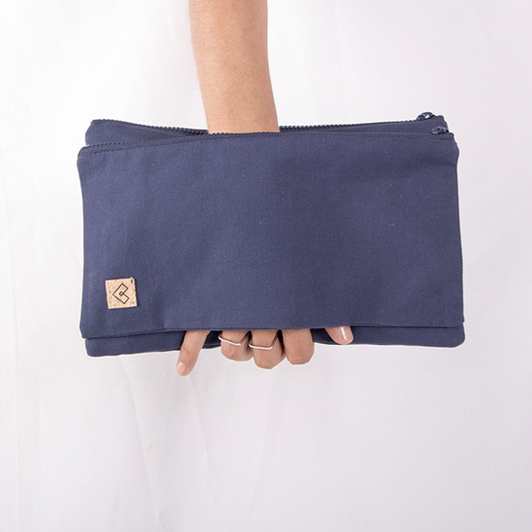 The Suffragette Bag - Canvas Blue - βαμβάκι, βραδυνά, τσάντα, πρωτότυπο - 2