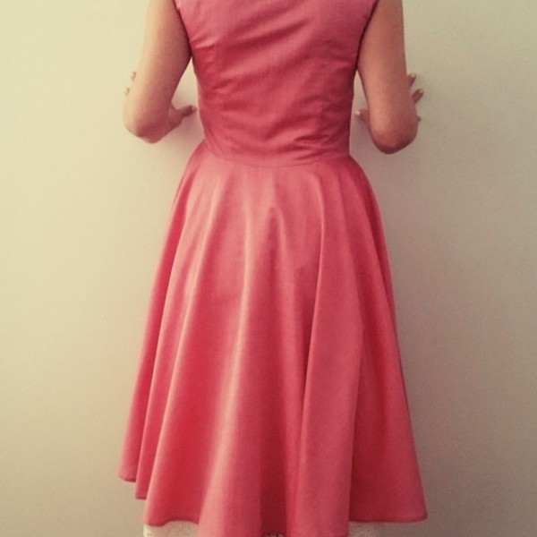 Vintage φόρεμα με φουρο - 2