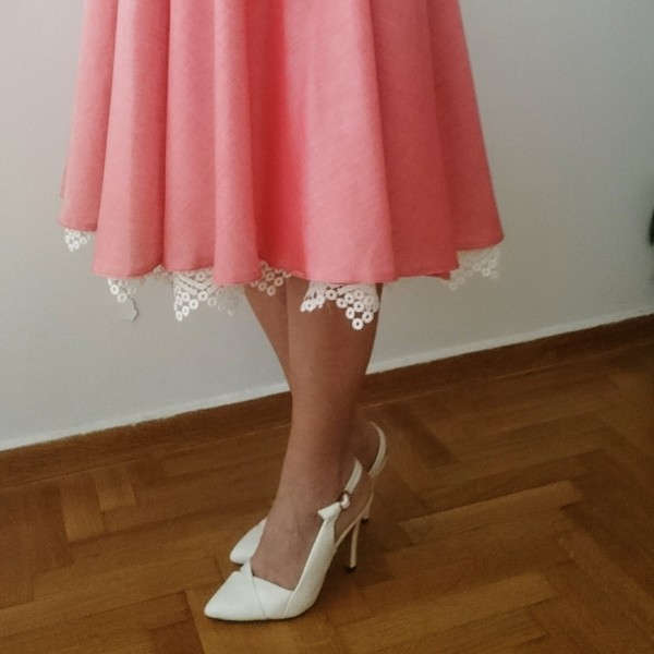 Vintage φόρεμα με φουρο - 4