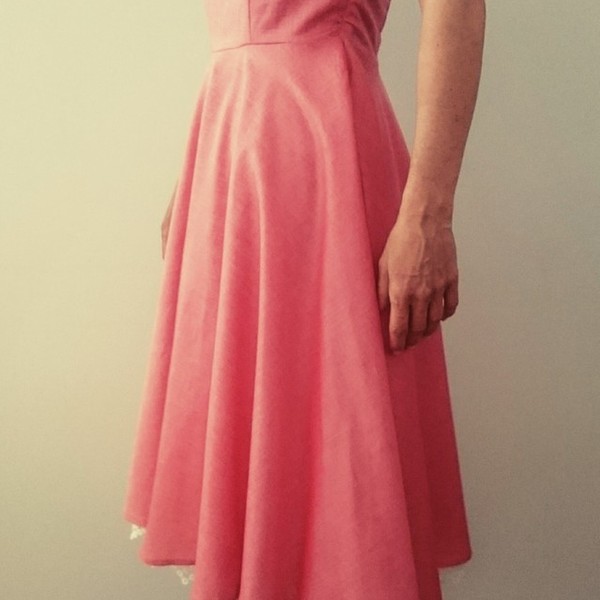 Vintage φόρεμα με φουρο - 5