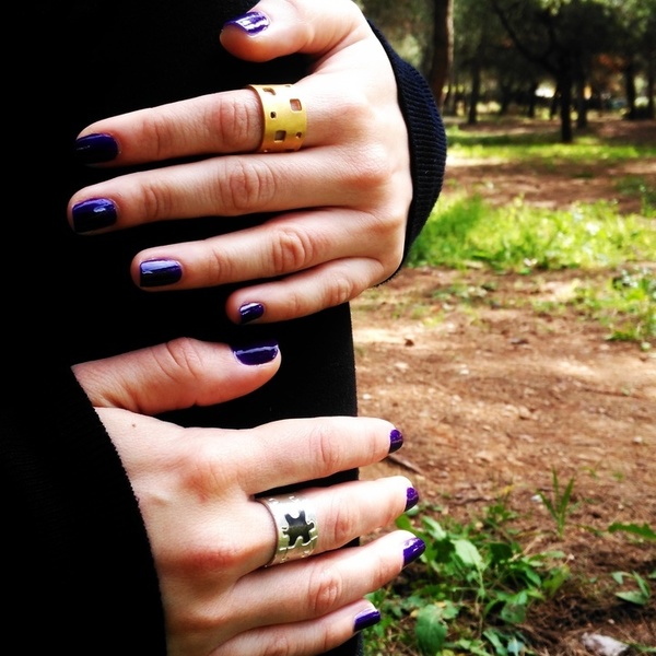 ασημένιο επιχρυσωμένο δαχτυλίδι με γεωμετρικά σχέδια - γυναικεία, επιχρυσωμένα, ασήμι 925, δαχτυλίδι, γεωμετρικά σχέδια, must, ασημένια - 2