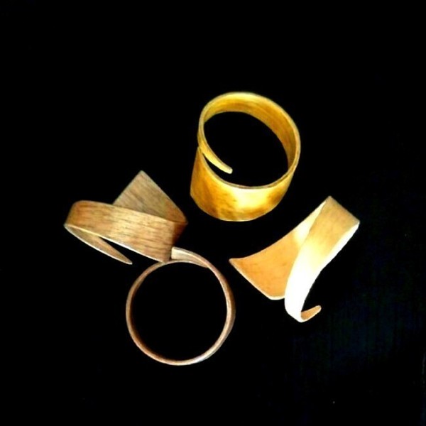 Helix beech| Handmade wooden bracelet - handmade, ξύλο, μοναδικό, μοντέρνο, χειροποίητα, minimal, ξύλινο, unique, rock, σταθερά, φαρδιά - 3