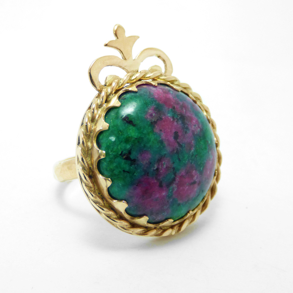 " Gold Ruby Zoisite " - Χειροποίητο επίχρυσο δαχτυλίδι με ημιπολυτιμο λίθο Ρουμπίνι σε Ζοϊσίτη! - statement, ημιπολύτιμες πέτρες, ημιπολύτιμες πέτρες, chic, handmade, βραδυνά, fashion, vintage, κλασσικό, design, ιδιαίτερο, μοναδικό, μοντέρνο, γυναικεία, επιχρυσωμένα, επιχρυσωμένα, ορείχαλκος, sexy, ανοιξιάτικο, σύρμα, donkey, gothic style, δαχτυλίδι, χειροποίητα, romantic, απαραίτητα καλοκαιρινά αξεσουάρ, must αξεσουάρ, κλασσικά, γυναίκα, unisex, unique, μεγάλα, αυξομειούμενα