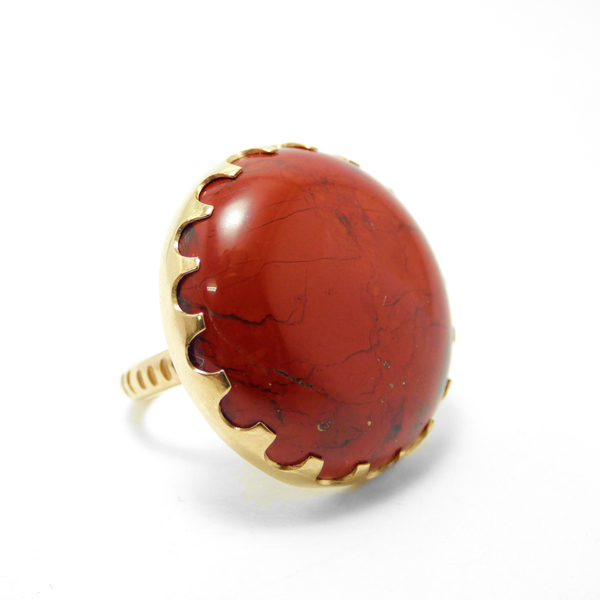 " Red Passion Jasper " - Χειροποίητο επίχρυσο δαχτυλίδι με Ίασπι! - statement, ημιπολύτιμες πέτρες, ημιπολύτιμες πέτρες, chic, handmade, βραδυνά, fashion, vintage, κλασσικό, design, ιδιαίτερο, μοναδικό, μοντέρνο, γυναικεία, επιχρυσωμένα, επιχρυσωμένα, ορείχαλκος, sexy, ανοιξιάτικο, donkey, χειροποίητα, romantic, απαραίτητα καλοκαιρινά αξεσουάρ, must αξεσουάρ, κλασσικά, γυναίκα, unisex, unique, boho, ethnic, αυξομειούμενα